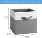 Cupic Cupid 11 Inch Storage Cube, Fabric Cube Storage Bin with Handles, Storage Cube Organizer for Clothes and Toys, Collapsi