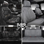 CAR PASS Waterproof Neoprene Seat Covers Full Sets, Wetsuit Car Seat Covers,All-Weather Non-Slip Durable,Universal Fit for Va