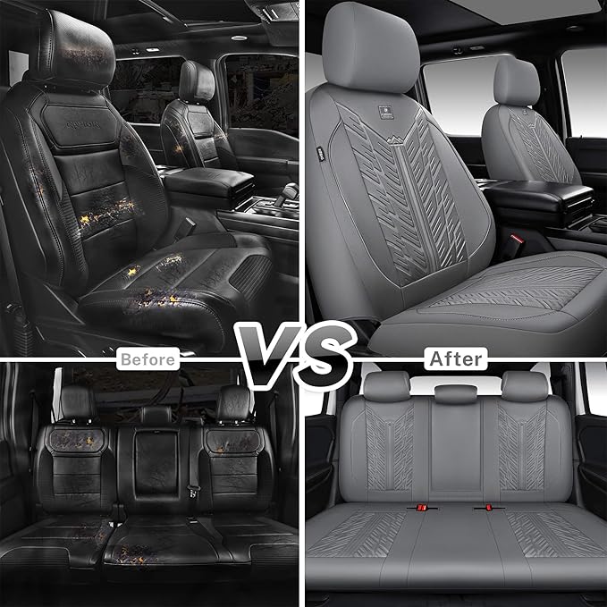 CAR PASS Waterproof Neoprene Seat Covers Full Sets, Wetsuit Car Seat Covers,All-Weather Non-Slip Durable,Universal Fit for Va