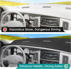 FIILINES Dash Cover for Dodge Ram 1500 2002-2005, Dodge Ram 2500 3500 2003-2005, Dashboard Mat Accessories Dash Cover Sunshad