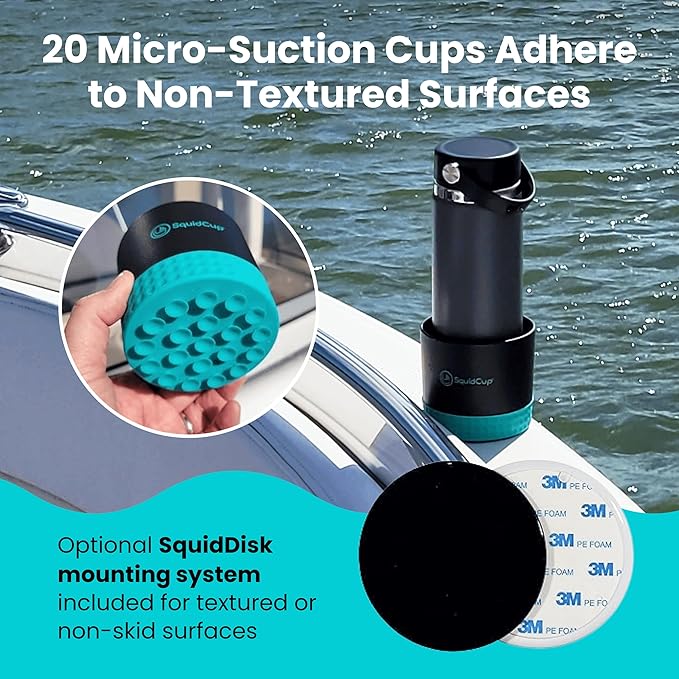 Non-Tipping, Anti-Spill Cup Holder for Boats, Kayaks, SUPs, RVs, Fishing & Camping | Universal 12–30 oz Fit | BPA-Free, Optio