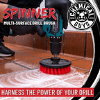 Chemical Guys ACC508 Heavy Duty Spinner Multi-Surface Drill Brush Attachment (Fits Any Standard Drill - Power Scrubber Remove
