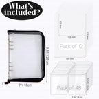 Bracelet Holder Travel Jewelry Organizer Case Transparent Jewelry Storage Book for Earring Necklace Ring with Small Clear Zip