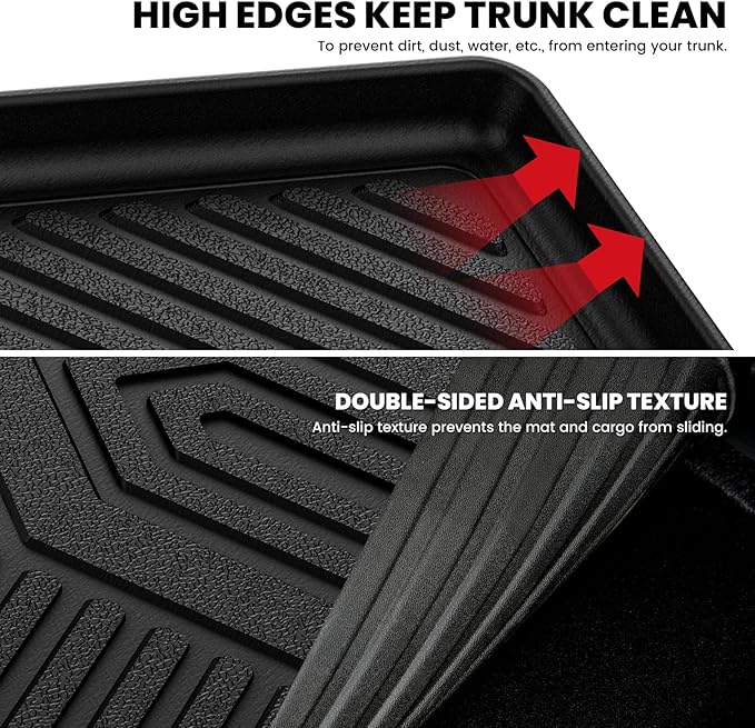 LASFIT Cargo Trunk Mat with Backrest Mats for Mazda CX5 2025 2024 2023 2022 2021 2020 2019 2018 2017 All Weather TPE Rear Cargo Liner Custom Fit Waterproof CX 5 Seat Back Mat Accessories, Black