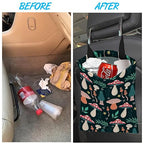 Car Trash Bag Mushroom Car Garbage Bag Hanging Car Trash Can for Back Seat with Drawstring