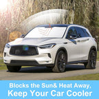 TINGLU Sun Shade for Infiniti QX50 & 2021-2025 2026 QX55 2019-2021 Accessories Windshield Sun Shade Window Shade UV Rays Protection Sun Visor Cover with Steering Wheel Sunshade Storage Bag