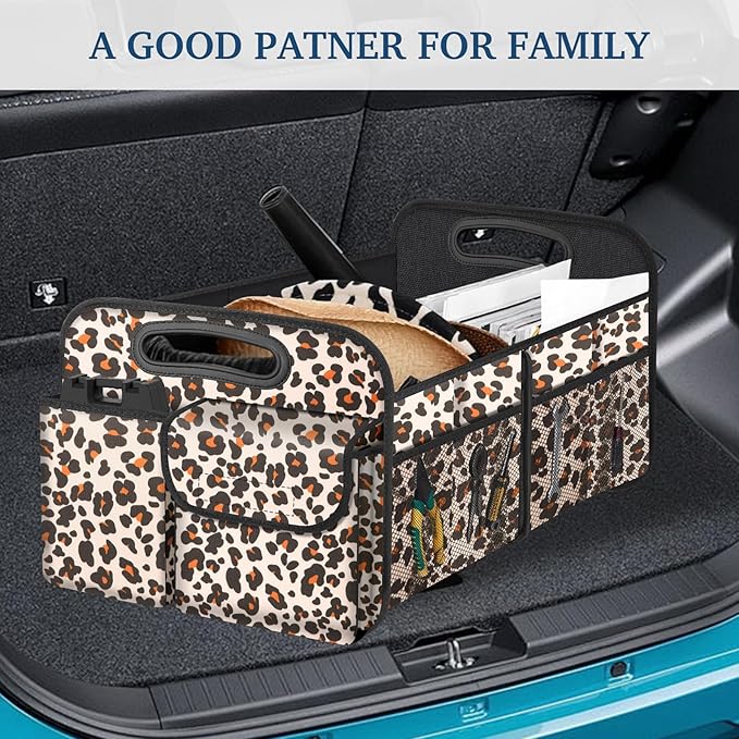 Femuar Car Trunk Organizer, Trunk Storage Organizer with Large Capacity Waterproof Collapsible Trunk Organizer for Car Suv/Je