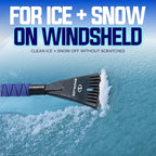 Snow Joe 2 Pack 27" Multi-Purpose Ice Scraper and Extendable Snow Brush for Cars with Foam Grip and 360-Degree Pivoting Brush Head, SJEG-SB27X2