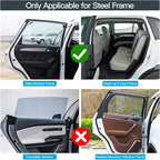 ZATOOTO Side Window Sun Shade - 4 Pack Car Window Covers 99% UV Light Block Car Curtains Magnetic Side Window Sun Shade Keeps Cooler for Breastfeeding, Taking a nap, Changing Clothes, Camping