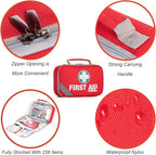 General Medi 2-in-1 First Aid Kit (215 Piece Set) + 43 Piece Mini First Aid Kit -Includes Ice(Cold) Pack, Moleskin Pad and Em