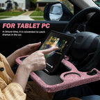 eing Car Eating/Laptop Steering Wheel Desk,Bling Crystal Steering Wheel Tray(16.6"x11.1"(2 in 1)) - Pink