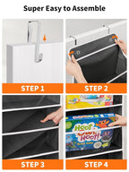 JARLINK 2 Pack Toy Stuffed Animal Storage, Over The Door Organizer W/Clear View Windows, 44lb Load, Baby Toy Storage Organize