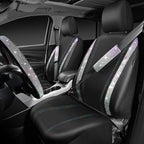CAR PASS Bling Diamond Leather Seat Covers Sets 12pcs
