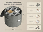 Vailando Shoe Organizer for Closet - Cylindrical Shoe Storage Organizer with Removable Dividers, Rectangular Compartment, Fol