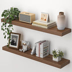 Heimlove Floating Shelves for Wall 32 Inch,Mounted Storage Wood Shelves with Invisible Brackets Hanging Shelf for Bedroom Liv