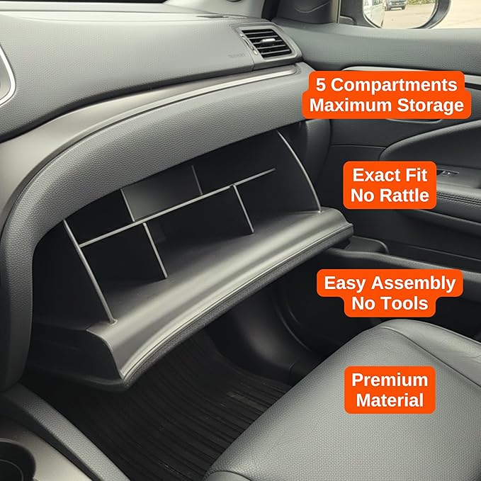 Vehicle OCD - Glove Box Organizer for Pilot (2016-2022) / Ridgeline (2017-2026) / Passport (2019-2023) - Made in USA - SLX146