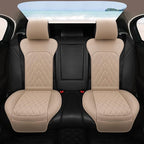 Sanwom Universal Front Leather Car Seat Covers 2 Pcs Luxury Seat Covers, Anti-Slip Waterproof Auto Driver Cushions Fit SUV Pi