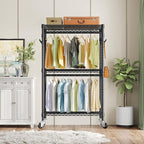 VIPEK R2 Clothes Rack Heavy Duty Clothing Rack for Hanging Clothes, Rolling Garment Rack Adjustable Closet Racks with Double 