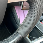 MEWANT DIY Stitching Steering Wheel Cover Wrap for Tesla Model 3 Highland 2023-2025/Model Y 2025 Highland for Tesla Model 3/Model Y Accessories(3D Style)