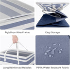 HomeHacks 2-Pack Large Laundry Basket, Waterproof, Freestanding Laundry Hamper, Collapsible Tall Clothes Hamper with Extended