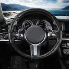 Steering Wheel Cover for BMW X3(2014-2017) X5(2014-2018) 3 Series(2012-2019) 5 Series(2014-2016) 328i 320i 330i 325i 528i 535i 530i 540i M3 2 4 6 Series X4 X6 M2 M4 M5 M6 Accessories (Matte Black)