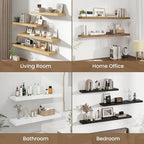 Dreamland 48 Inches Floating Shelves for Wall, 8" Deep Long Floating Shelves Set of 1, Large Display & Storage Shelf, Wall Sh
