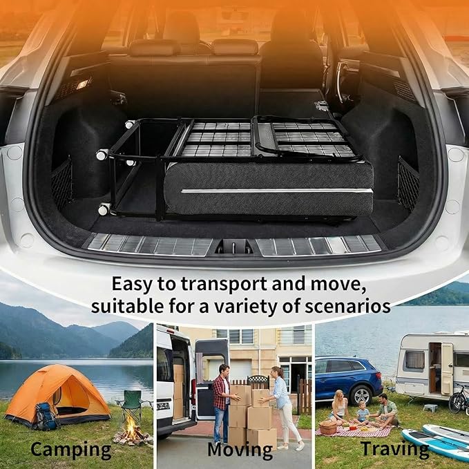 MAMIZO Foldable Bed,Portable Bed,Folding Bed with Mattress,75" x 38" Twin Size Rollaway Bed with Mattress for Adults,Metal Fr