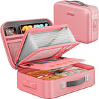 Fireproof Document Box, Hard Case Fireproof Box with Lock, Portable Hard-Shell Fireproof Water Resistant Document Safe for Im