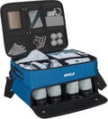 ANILD Golf Trunk Organizer, 2 Layer Golf Storage Case with Separate Ventilated Compartment for 2 Pair Shoes, for Balls, Tees,
