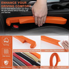 UREHEPO 2pcs Elastic Car Seat Gap Filler Organizer, Universal Interior Car Accessories to Stop Things from Dropping and Add Style for Car SUV and Truck, Fill The Gap Between Seat and Console - Orange