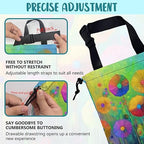Car Garbage Bag Abstract Colorful Flowers Hanging Canvas Car Trash Bag Drawstring Car Back Seat Organizer for Car Back Front Seat Console with Adjustable Buckle