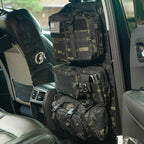 Tactical Car Seat Back Organizer,Tactical Molle Seat Back Organizer with 6 Detachable Molle Pouch,Universal Fits for Car Truck Jeep Vehicle