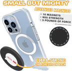 Scooch Magnetic Phone Mount Compatible with MagSafe, for Wall, Car, and Dash, Compatible with iPhone 15/14/13/12, Strong Magnets, Magnetic Wall Mount, Sticks to Hard, Flat Surfaces (2-Pack)