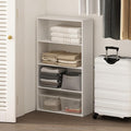 Furinno Reed Closet Organizers and Storage, 4-Tier Closet Organizer, Open Shelf Closet Storage, for Wardrobe, Bedroom, Living