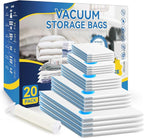 Simple Deluxe 20 Pack Space Saver Bags (4 Jumbo/4 Large/4 Medium/4 Small/4 Roll M) Vacuum Storage Bags, Vacuum Seal Bags with