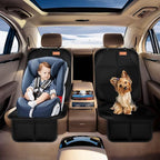 SMART ELF Car Seat Protector [1 Pack] Large Auto Protector for Child Seats with Thickest Padding and Non-Slip Backing Mesh Po