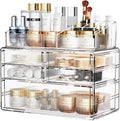 ZHIAI Stackable Organizer, Acrylic Cosmetic Organizer for Dresser, Vanity, Kitchen Cabinet, Bathroom, Under Sink, Home Organi