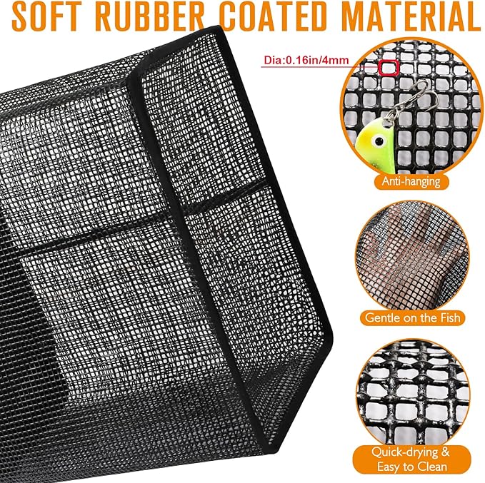 Dovesun Floating Fishing Basket, Collapsible Fish Basket Portable Fishing Net Quick-Drying Rubber Coated Fishing Bait Storage