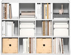 Furinno PELLI Book Shelf, 12-Cube Bookshelf, Cube Storage Organizer Bookcase, 11.7 x 47.6 x 36, for Living Room, Bedroom, Hom