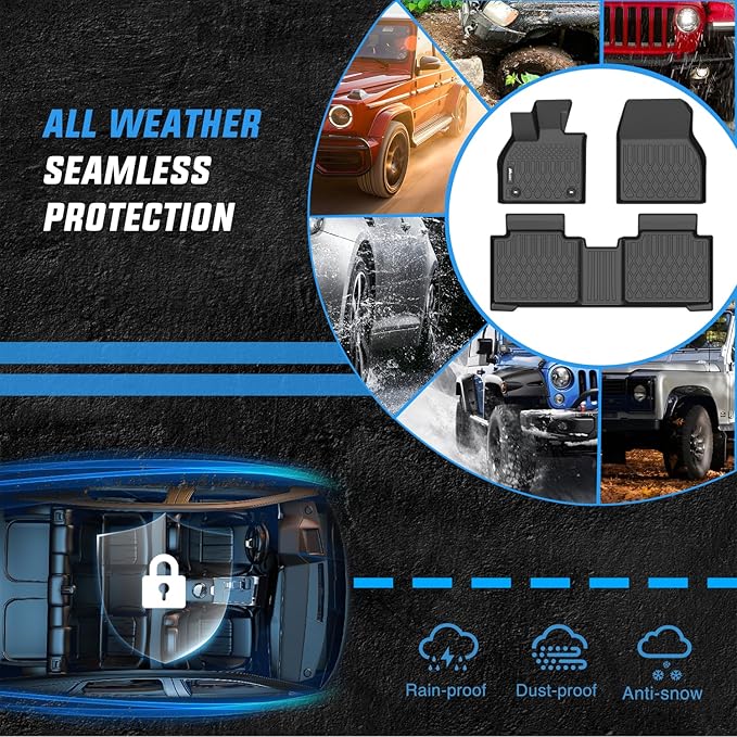 Nilight TPE Floor Mats for Subaru Solterra Toyota BZ4X 2023 2024 2025 2026, All Weather Custom Fit Heavy Duty Floor Liners