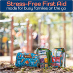 KeepGoing Travel First Aid Kit for Kids – 130 Pc. for Car, Home, Purse, Diaper Bag & Backpack with Latex-Free Bandages - Mini