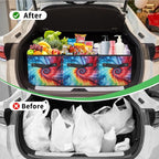 Reusable Grocery Bags Heavy Duty Shopping Bags Foldable Large Tote Bags with Long Handles & Hard Bottom