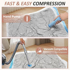 Cozy Essential Vacuum Storage Bags, 80% Compression Vacuum Seal Space Saver Plastic Packaging Bags for Clothes, Blankets, Pil