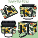 Reusable Grocery Bag, Foldable Large Shopping Tote Bag for Groceries Kitchen Picnic Car Trunk