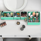 SIMPLE HOUSEWARE Foldable Drawer Organizer for Clothes/Underwear/Panty/Onesie Stocking Bin, Set of 12, Turquoise