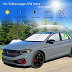 KMF 7pcs Sun Shades for Volkswagen Jetta 2019-2025 Accessories, Custom Fit VW Jetta Windshield Sunshade Car Window Covers for Side Rear, UV Block and Blackout Privacy for Camping