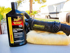 Meguiar's M205 Mirror Glaze Ultra Finishing Polish, Easy-to-Use Formula for Impeccable Shine, Multiple Ways to Apply Mirror Glaze, Removes Defects and Swirls for a High Gloss, 8 Oz Container