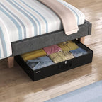 ClosetMaid 20504 Foldable Underbed Storage Bag with Handles, Zipper Closure and Clear Window for Sweaters, Shoes, Blankets wi