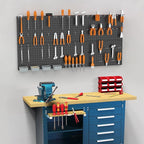 WALMANN Metal Pegboard Kit with Accessories for Wall, Garage Tools Storage Pegboard System for Garage, Workbench, Modular Peg