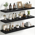 Fun Memories Floating Shelves for Wall 40 Inch Set of 3, Farmhouse Floating Shelves with Invisible Heavy Duty Bracket, 10 Inc